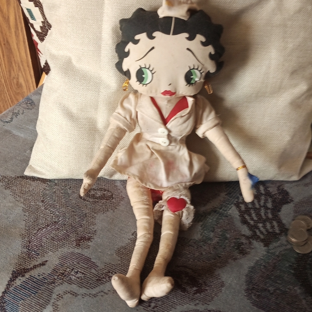 Nurse Betty boop stuffed doll